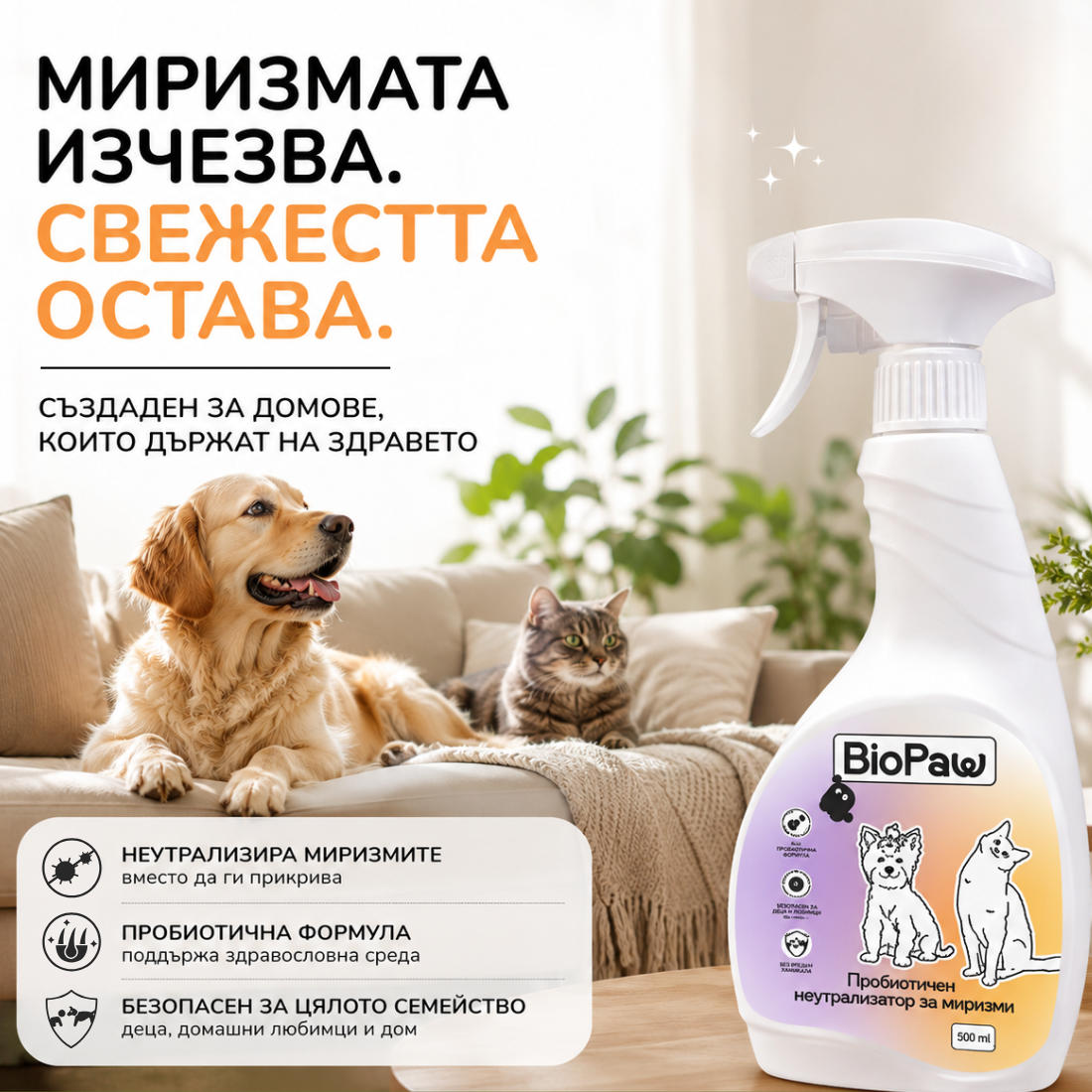 Пробиотичен неутрализатор на миризми