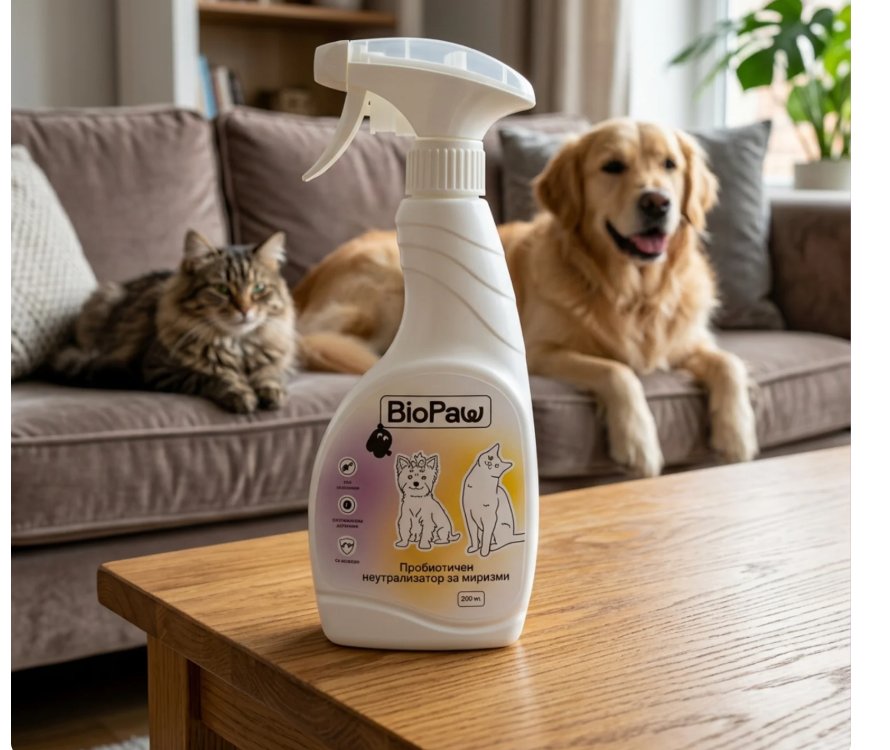 BioPaw с куче и котка