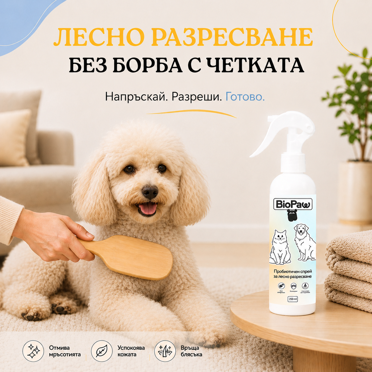 Пробиотичен спрей за лесно разресване